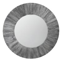 Ty Pennington Black Round Wall Mirror, 34"