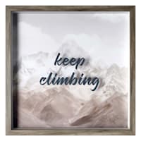 Ty Pennington Glass Framed Keep Climbing Print Wall Sign, 17"