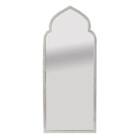 Found & Fable Silver Hammered Metal Leaner Mirror, 26x64