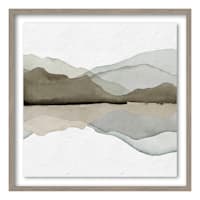Ty Pennington Glass Framed Mountain Print Wall Art, 25"