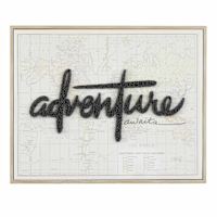 Ty Pennington Framed Adventure Map Canvas Wall Art, 20x16