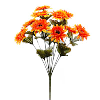 Orange Mum Floral Bush, 16.5"