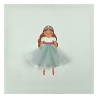 Tiny Dreamers Blue Princess Canvas Wall Art, 12"