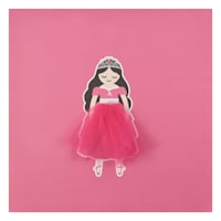 Tiny Dreamers Hot Pink Princess Canvas Wall Art, 12"