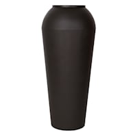Found & Fable Black Metal Vase, 36"