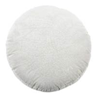 Crosby St. Grey Cotton Slub & Velvet Round Throw Pillow, 16"