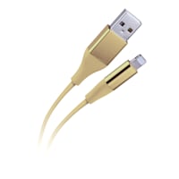 6-Foot Metallic Lightning-Usb Charging Cable Gold