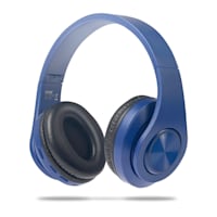 Brushed Metal Bluetooth Headphones Blue