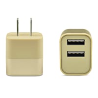 Dual-Port 2.4A Metallic Wall Charger Gold