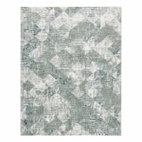 (A524) Found & Fable Sofia Green & Silver Area Rug, 5x8
