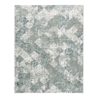 (A524) Found & Fable Sofia Green & Silver Area Rug, 7x10