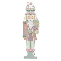 Mrs. Claus' Bakery Pink Nutcracker Porch Leaner, 32"