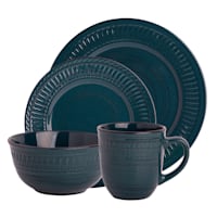 16-Piece Teal Coscenza Dinnerware Set
