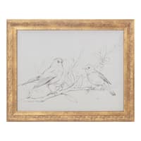 Providence Glass Framed Birds Sketch Wall Art, 20x16