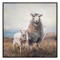 Honeybloom Framed Sheep Canvas Wall Art, 20"