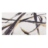 Crosby St. Blue & Gold Abstract Canvas Wall Art, 50x25