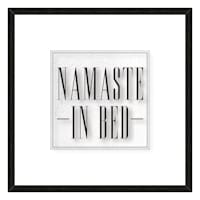 Found & Fable Framed Namaste in Bed Canvas Wall Decor, 12.5"