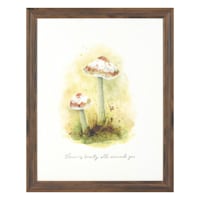 Honeybloom Framed Mushroom Print Wall Art, 13x16