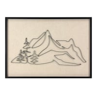 Ty Pennington Framed Abstract Mountains Cape Wall Art, 27x19