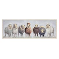 Honeybloom Framed Sheep Canvas Wall Art, 37x13