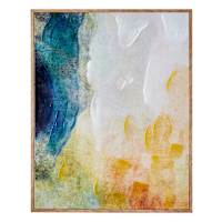 Framed Colorful Abstract Print Canvas Wall Art, 23x29