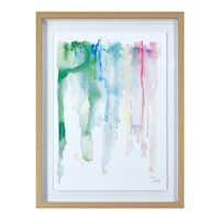 Framed Colorful Abstract Print Wall Art, 17x21