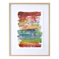 Glass Framed Colorful Abstract Print Wall Art, 23x29