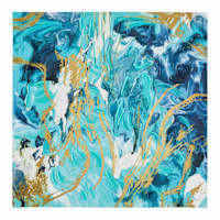 Abstract Marble Canvas Wall Art, 16"