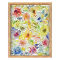 Glass Framed Flower Print Wall Art, 12x16