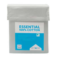 4-Piece Grey 200 Thread Count Brushed Cotton Sheet Set, Full