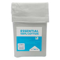 2-Pack Grey 200 Thread Count Brushed Cotton Pillowcase Set, Standard