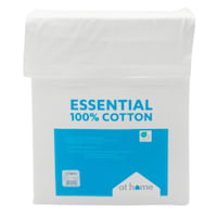 4-Piece White 200 Thread Count Brushed Cotton Sheet Set, Full