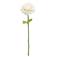Willow Crossley Cream Real Feel Fabric Ranunculus Floral Pick, 12"