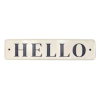 Honeybloom Hello Metal Wall Sign, 24x6