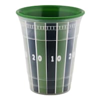 Green Football Field Double Wall Party Cup, 16oz