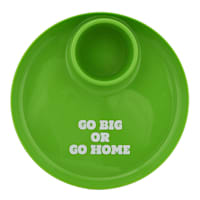 Green Go Big or Go Home Plate with Cup Holder, 10"