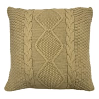 Honeybloom Brown Knitted Throw Pillow, 24"