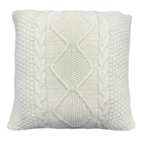 Honeybloom Cream Knitted Throw Pillow, 24"