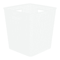 Crossover Weave Storage Basket, Bright White