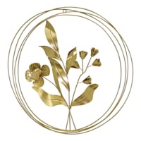 Providence Gold Floral Metal Wall Decor, 15"