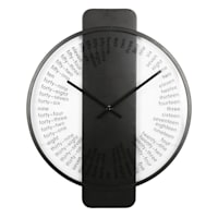 Crosby St. Glass Word Round Wall Clock, 15x19