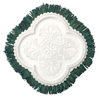 Found & Fable White Carved Wooden Wall Decor, 17"