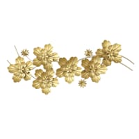 Providence Gold Flowers Metal Wall Decor, 46x18