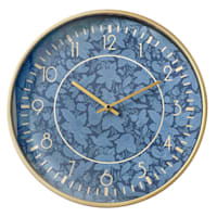 Providence Blue Iron Round Wall Clock, 16"