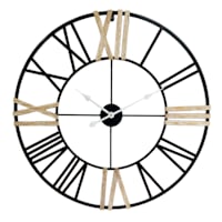 Ty Pennington Roman Round Iron Wall Clock, 32"