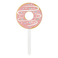 Mrs. Claus' Bakery Pink Donut Yard Stake, 16"