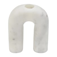 Crosby St. White Marble Taper Candle Holder, 5"