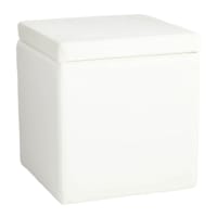 Hannah Square Storage Ottoman, Cream