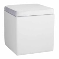 Hannah Square Storage Ottoman, Grey