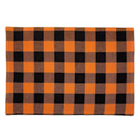 Set of 4 Black & Orange Buffalo Check Placemats
